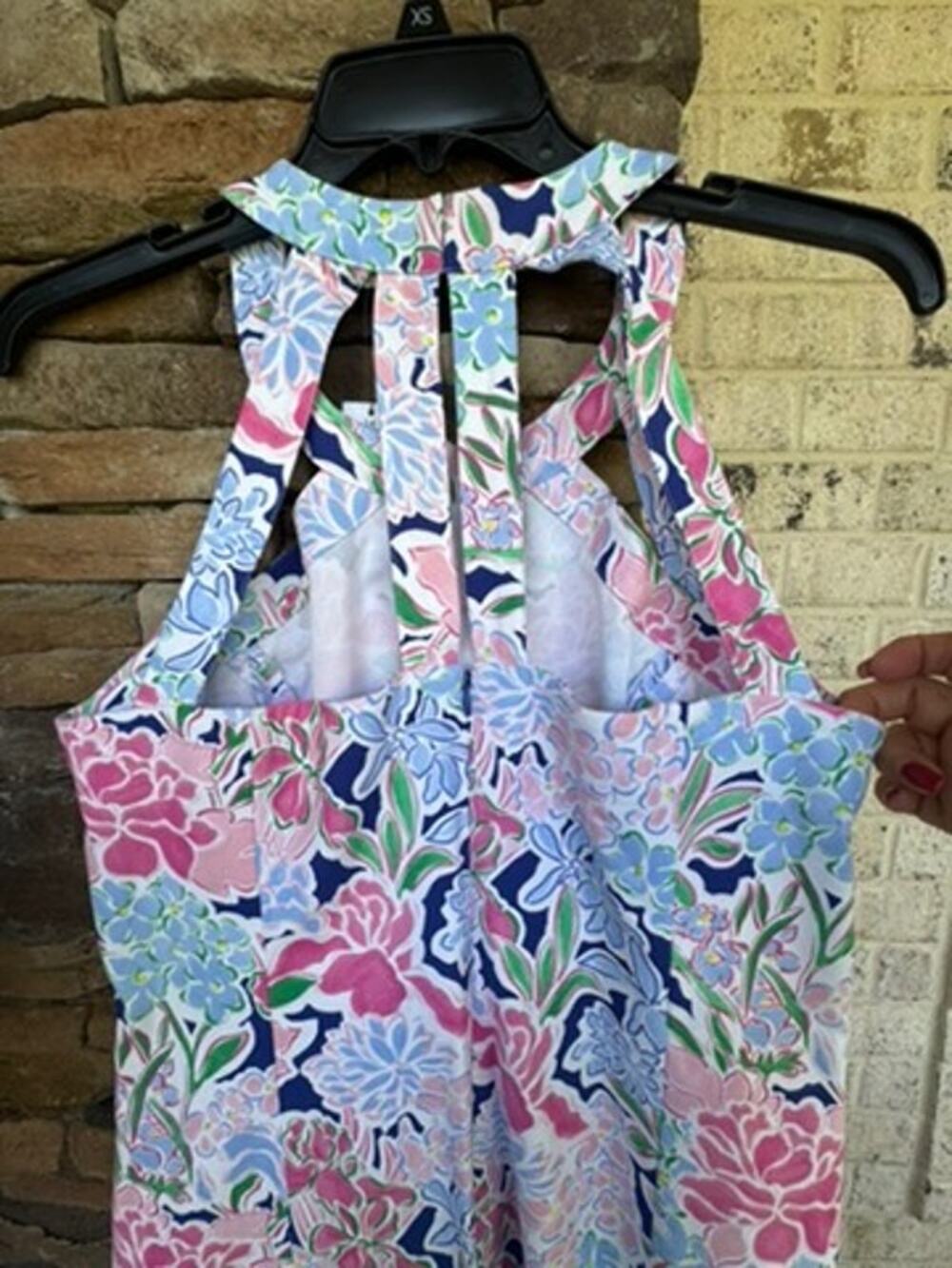 Crown & Ivy Women's Size 14 Blue Hello Spring Floral Sleeveless Shift Dress NWT